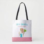 Cute Housekeeping Cleaning Lady Canvas tas (Voorkant)