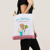 Cute Housekeeping Cleaning Lady Canvas tas (Dichtbij)