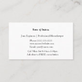 Cute Housekeeping Visitekaartje (Achterkant)