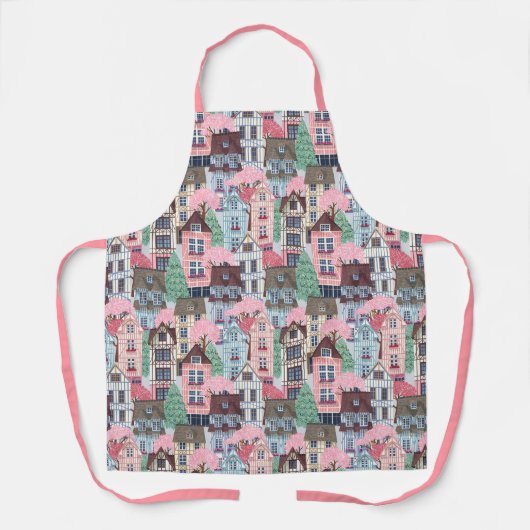 Cute Houses Apron Schort (Voorkant)