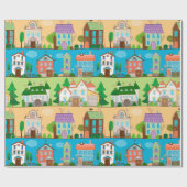 Cute Houses Cadeaupapier (Vlak)