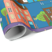 Cute Houses Cadeaupapier (Rol Hoek)