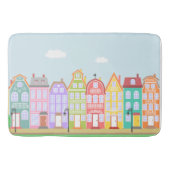Cute Houses Pastel Bath Mat (Voorkant)