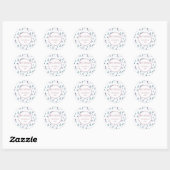 Cute Houses Pastel Colors Winter Pattern Ronde Sticker (Vel)
