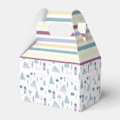 Cute Houses Trees Mountains Modern Pattern Bedankdoosjes (Achterkant)