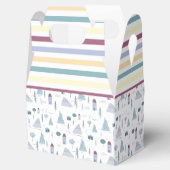 Cute Houses Trees Mountains Modern Pattern Bedankdoosjes (Geopend)