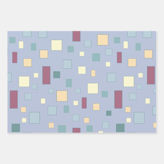 Cute Houses Trees Mountains Modern Pattern Inpakpapier Vel (Voorkant 2)