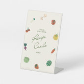 Cute Housewarming Recipe Card Activity Reclamebord Met Voetstuk (Voorkant)