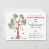 Cute Housewarming Waterverf Tree Kaart (Voorkant)