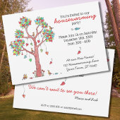 Cute Housewarming Waterverf Tree Kaart