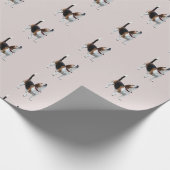 Cute Howling Beagle Dog    Cadeaupapier (Hoek)