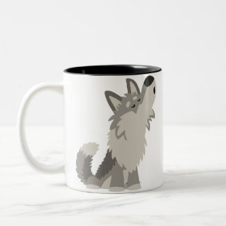 Cute Howling Cartoon Wolf Mok