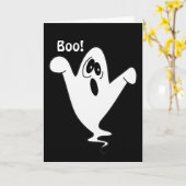 Cute Howling Ghost Halloween Kaart (Gele Bloem)