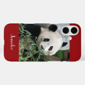 Cute Huggable Giant Panda, Dark Red, naam Case-Mate iPhone Case (Achterkant (horizontaal))