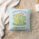 Cute Hugging Frogs FroOVER Love Couple Room Decor Kussen (Deken)