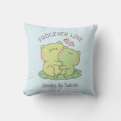 Cute Hugging Frogs FroOVER Love Couple Room Decor Kussen (Voorkant)