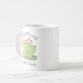 Cute Hugging Frogs FroOverschakelen van Valentijns Koffiemok (Voorkant links)