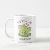 Cute Hugging Frogs FroOverschakelen van Valentijns Koffiemok (Links)