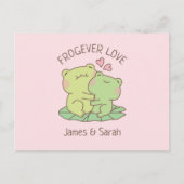 Cute Hugging Frogs Froswitching Love Valentijnsdag Briefkaart (Voorkant)