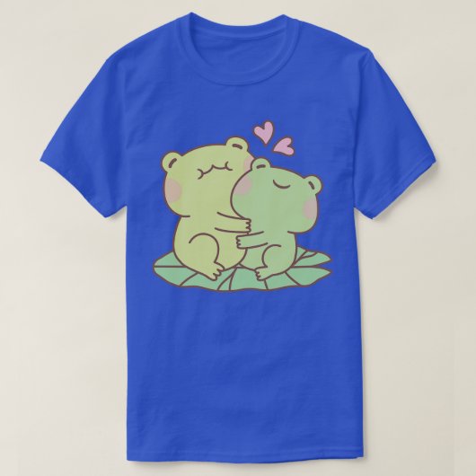 Cute hugging Frogs in Love T-shirt (Design voorkant)