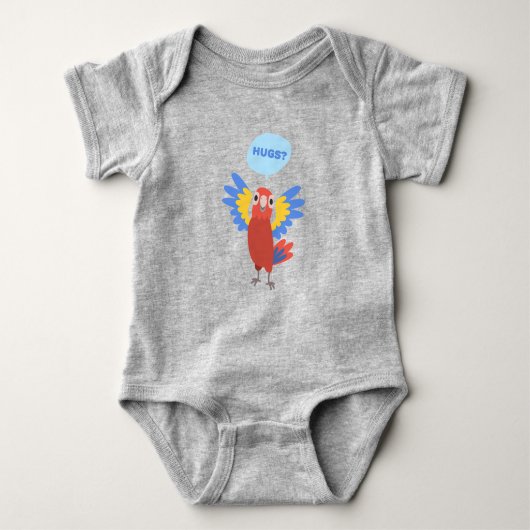 Cute Hugs Colorful Parrot Romper (Voorkant)