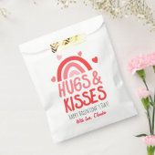 Cute Hugs & Kisses Happy Valentine Day Bedankzakje (Gezegeld)