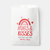 Cute Hugs & Kisses Happy Valentine Day Bedankzakje (Voorkant)