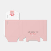 Cute Hugs & Kisses Pink Happy Valentine Day Bedankdoosjes (Uitgevouwen)