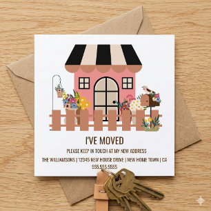Cute Huis Aankondiging van verhuizing naar nieuw