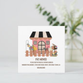 Cute Huis | Aankondiging van verhuizing naar nieuw (Staand voorkant)