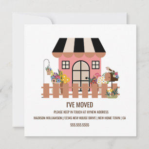 Cute Huis Aankondiging van verhuizing naar nieuw