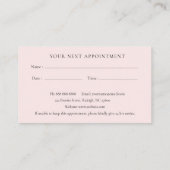 Cute huisdier afspraakherinnering voor verzorging visitekaartje (Achterkant)