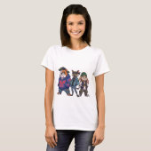 Cute huisdier cartoon T-shirt (Voorkant volledig)