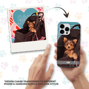 Cute huisdier foto hond of kat huisdier naam iPhone 14 pro max hoesje