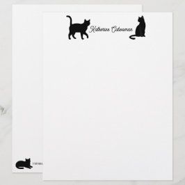 Cute huisdieren silhouetten ontwerp - Katten 1 Briefhoofd