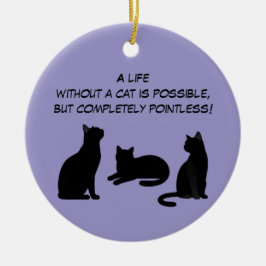Cute huisdieren silhouetten ontwerp - Katten 1 + t Keramisch Ornament