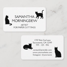 Cute huisdieren silhouetten ontwerp - Katten 1 Visitekaartje