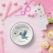 Cute hummingbird and bee cartoon illustration papieren kommen (Feest)