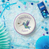 Cute hummingbird and bee cartoon illustration papieren kommen (Feest)