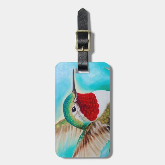 Cute Hummingbird Bagagelabel (Voorkant verticaal)