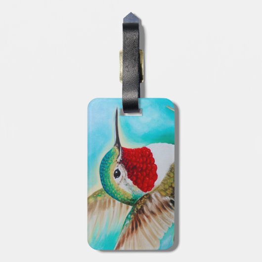 Cute Hummingbird Bagagelabel (Achterkant verticaal)