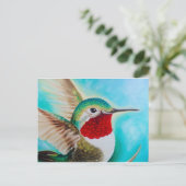 Cute Hummingbird Briefkaart (Staand voorkant)