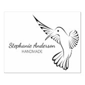 Cute Hummingbird Custom Handmade Large Rubberstempel (Afrduk)