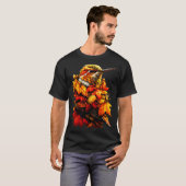 Cute Hummingbird Fall Leaves Forest Vibes Autumn A T-shirt (Voorkant volledig)