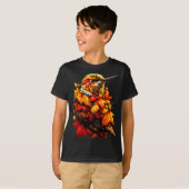 Cute Hummingbird Fall Leaves Forest Vibes Autumn A T-shirt (Voorkant volledig)