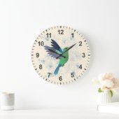 Cute Hummingbird Floral Grote Klok (Huis)