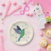 Cute Hummingbird Floral Papieren Bordje (Feest)