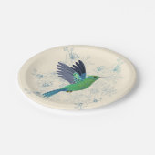 Cute Hummingbird Floral Papieren Bordje (Gekanteld)
