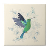 Cute Hummingbird Floral Tegeltje (Voorkant)