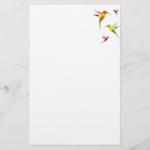 Cute Hummingbird in Bright Colors - Bird Watchen Briefpapier